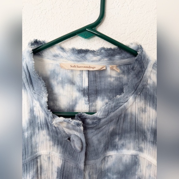 Soft Surroundings Islander Jacket - Waterfall Tie Dye - M - Picture 7 of 15